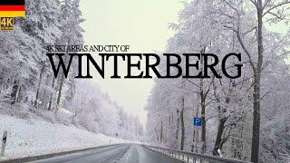 4K Winterberg Ski Station Areas Drive Hochsauerlandkreis Nordrhein-Westfalen Germany 4K