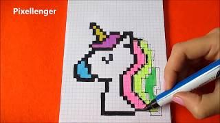 Unicorn How to draw Pixel Art - #PixelArt  #Unicorn