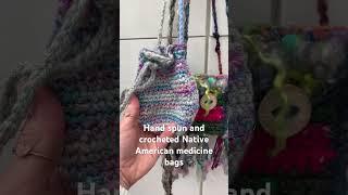 Native American medicine bags find here: https://folksy.com/shops/SacredSoulArt #fibreart #handspun