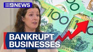 Small Australian businesses going bankrupt at fast rates | 9 News Australia