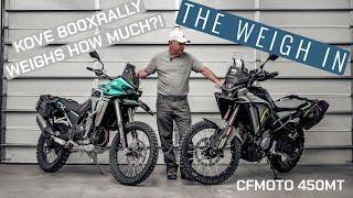 The Weigh In: Kove 800x Rally vs CFMoto Ibex 450