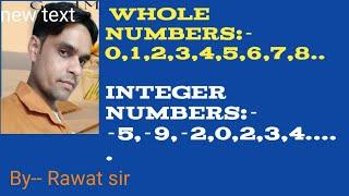 June 14, 2024  whole number, integer number, poorna sankhya, poornak sankhya kise kahate hain.