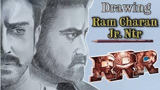 How To Draw RRR Cenema Hero || Ram Charan And Jr Ntr || Urdha Arts