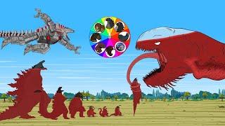 Rescue Godzilla & KONG From EVOLUTION OF SPACE BLOOP-POUR: SPINNING WHEEL GAME | Godzilla Animation