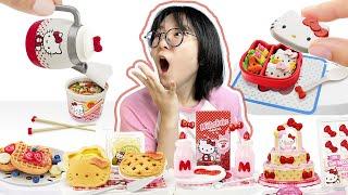 【DIY】超驚艷！打造世界最小的Hello Kitty主題餐點，迷你宇宙滴膠美食製作！【NyoNyoTV】