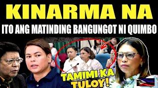 KAKAPASOK LANG! KARMA IS REAL! QUIMBO TAGILID VP SARA /REACTION