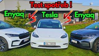 Test spotřeby Enyaq 2024 vs Enyaq 2023 vs Tesla Y | Opravdu je to tak, jak se na diskuzích říká?