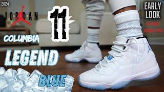 EARLY LOOK! SHOCKED BUT I GOT EM! JORDAN 11 LEGEND BLUE COLUMBIA ON FEET OVERVIEW W/ SIZING TIPS!