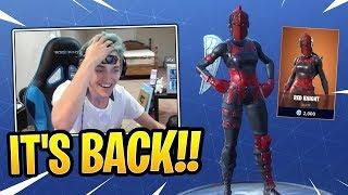 Ninja Reacts to Red Knight Coming Back to the Store! - Fortnite Best and Funny Moments