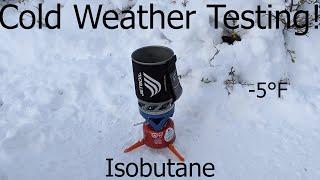 Cold-Weather Testing Isobutane Fuel Canisters