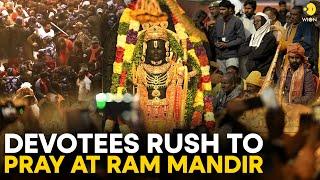 Ram Mandir Ayodhya: Devotees flock to Ram Mandir on the first day after inauguration | WION