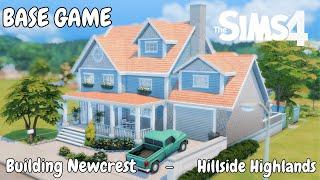 Hillside Highlands BASE GAME Build  |  Building Newcrest | EP 3 | The Sims 4 Stop Motion Build