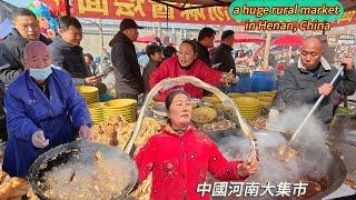 Thousands of people flock to rural markets to eat stewed noodles, the magical China