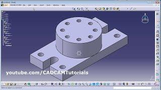 CATIA Training Course Exercises for Beginners - 7 | CATIA Practice Exercises for Pattern Tool