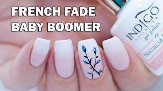 EASY French Fade (Baby Boomer) Nails with Gel Polish + Floral