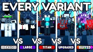 BASIC VS LARGE VS TITAN VS UPGRADED VS BUFFED TRIO (Toilet Tower Defense)