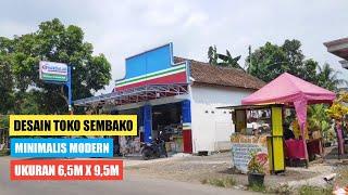 DESAIN TOKO SEMBAKO MINIMALIS 6,5M X 9,5M