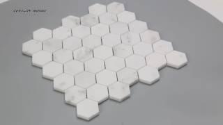 High-end White Marble Aspen White Hexagon Mosaic Tile,Centurymosaic Factory Manufacturer Supplier