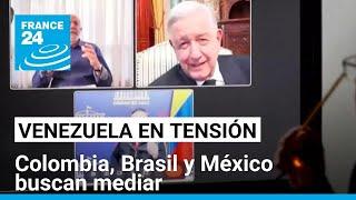 Mediadores de Colombia, Brasil y México intentan frenar la crisis en Venezuela • FRANCE 24