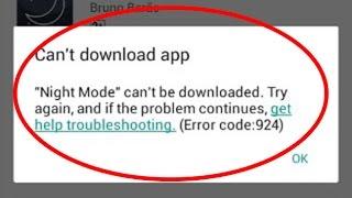 How to fix google play store error 924|can't download app in google play store