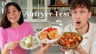 Wir testen virale Airfryer Rezepte | süße Donuts, pochiertes Ei & crispy Blumenkohl