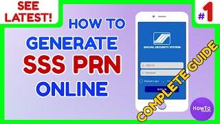 SSS PRN Generate Online - How to Create PRN SSS Website https://www.sss.gov.ph/