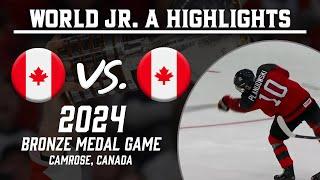 Canada West vs. Canada East | 2024 Jr. A WC Bronze Medal Game | Extended Highlights