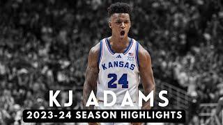 KJ Adams 2023-24 Kansas Jayhawks Highlights