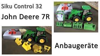 Siku Control 32 - John Deere 7R mit Anbaugeräten