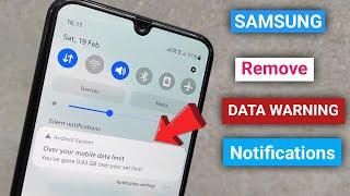 how to remove data warning notification in samsung phone | Over your mobile data limit samsung