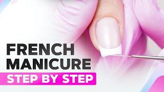 French Manicure Step by Step | Polygel Correction | Glitter French Tip Nails