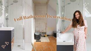 Small Ensuite Bathroom Renovation, Start To Finish Renovation Vlog!