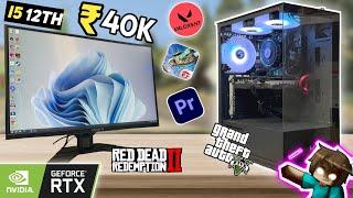 40,000/- Rs Intel Best Gaming PC Build With 8GB GPU!Hard Gaming Test i5 12th + RTX 2060 SUPER