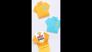 Paper Shirt Card | Father's Day Card | 1 Minute Fathers Day Craft