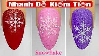 Top 3 Snowflake Nails Art Compilation For Beginner  Holiday Nails Design  New Nails