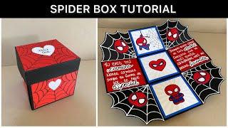 SPIDER BOX EXPLOSIVA | Como hacer una caja explosiva para mi novio (a)