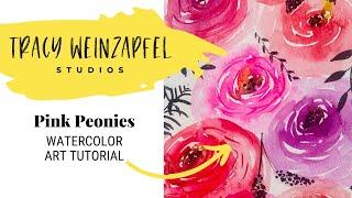 Pink Peonies (Watercolor Art Tutorial)