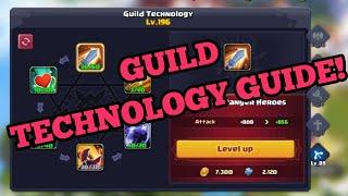 Guild TECHNOLOGY guide! What to max? Dungeons and Shop! Valor Legends