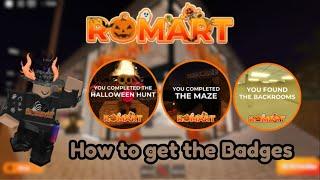 [Day 34] How to get Three Badges Halloween at RoMart (Roblox)