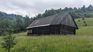 Hard life in a mountain forest hut far from civilization. The life of my ancestors.