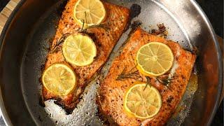 Four Ingredient Salmon Recipe | The Easiest Salmon With Lemon and Rosemary Recipe | Eats With Gasia