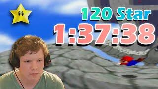 Super Mario 64 120 star speedrun in 1:37:38
