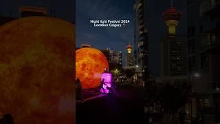 Nightlight Festival 2024 #canada #calgary #shorts #shortsfeed #night #nightlife #festival #downtown