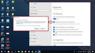 How to Disable the Sticky Keys Warning & Beep Sound in Windows 10