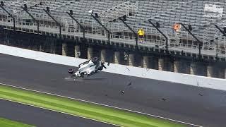 Raw Video: Kyle Kaiser crashes during 2019 Indy 500 practice