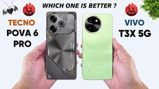 Tecno Pova 6 Pro 5G vs Vivo T3x 5G | full comparison 