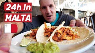 24 Hours FOOD TOUR Of VALLETTA - Street Food In Malta