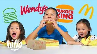 Kids Rank Popular Burgers | Kids Try | HiHo Kids