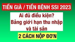 #754] TIỀN SSI 2023_ AI ĐỦ ĐIỀU KIỆN? BẢNG GIỚI HẠN THU NHẬP VÀ TÀI SẢN / CÁCH NỘP ĐƠN XIN SSI