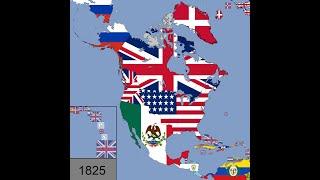 North America: Timeline of National Flags: 1450 - 2020